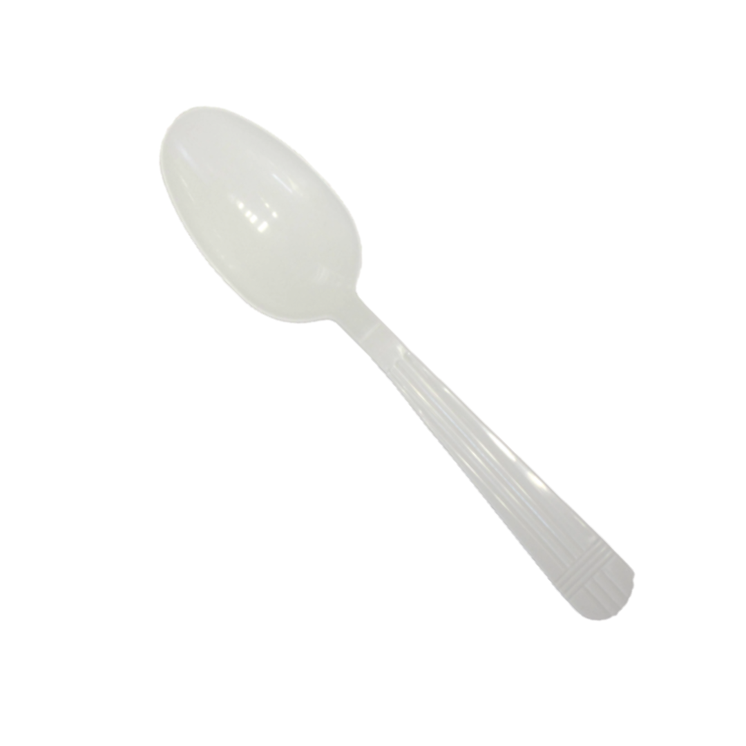 Disposable Plastic Spoon - White