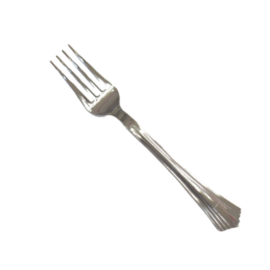 Disposable Plastic Fork - Silver