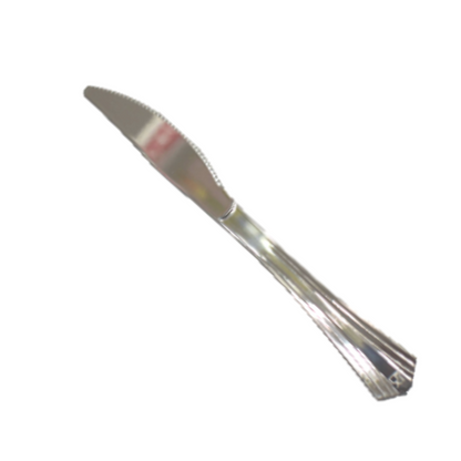 Disposable Plastic Knife - Silver