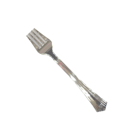 Disposable Plastic Fork - Silver