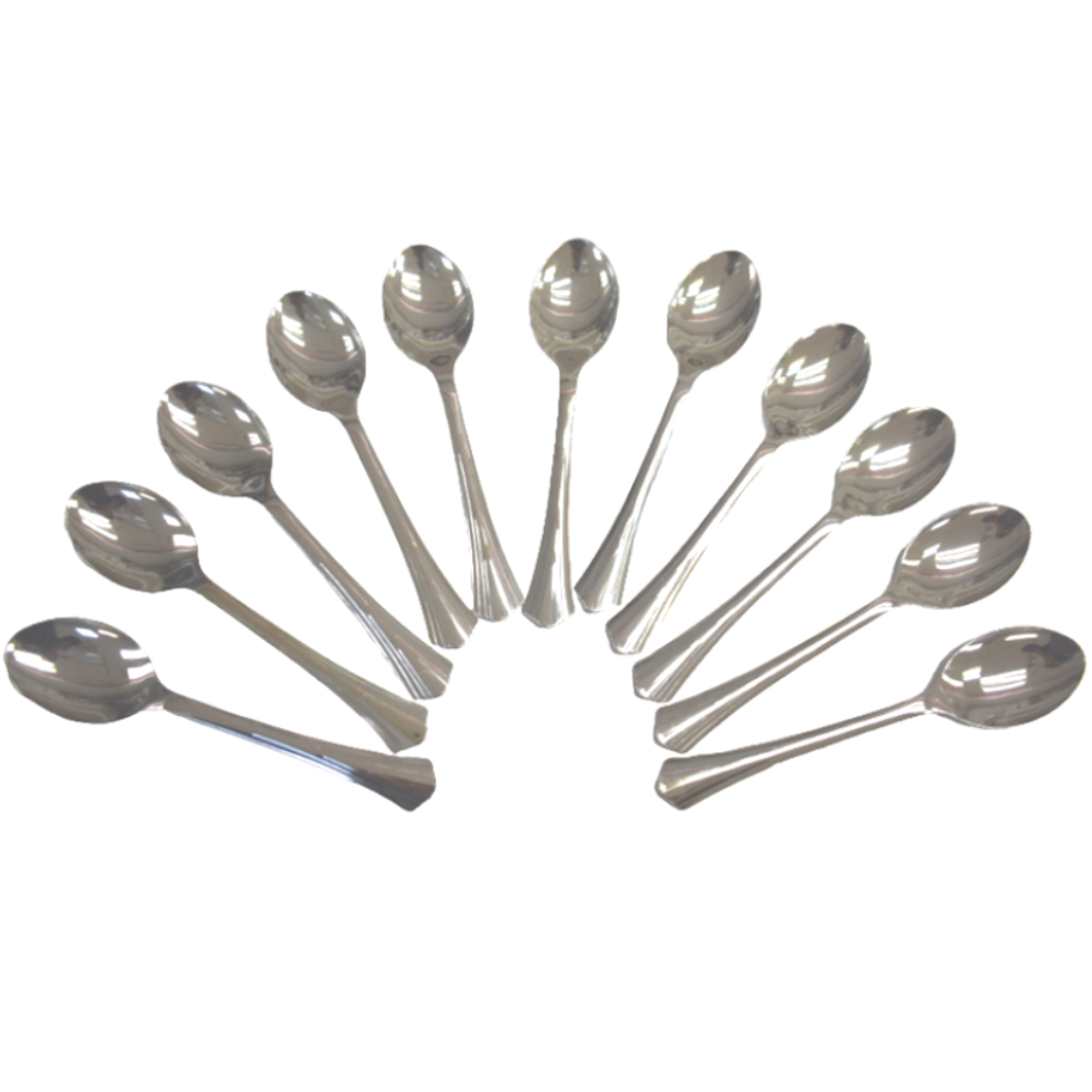 Disposable Plastic Spoon - Silver