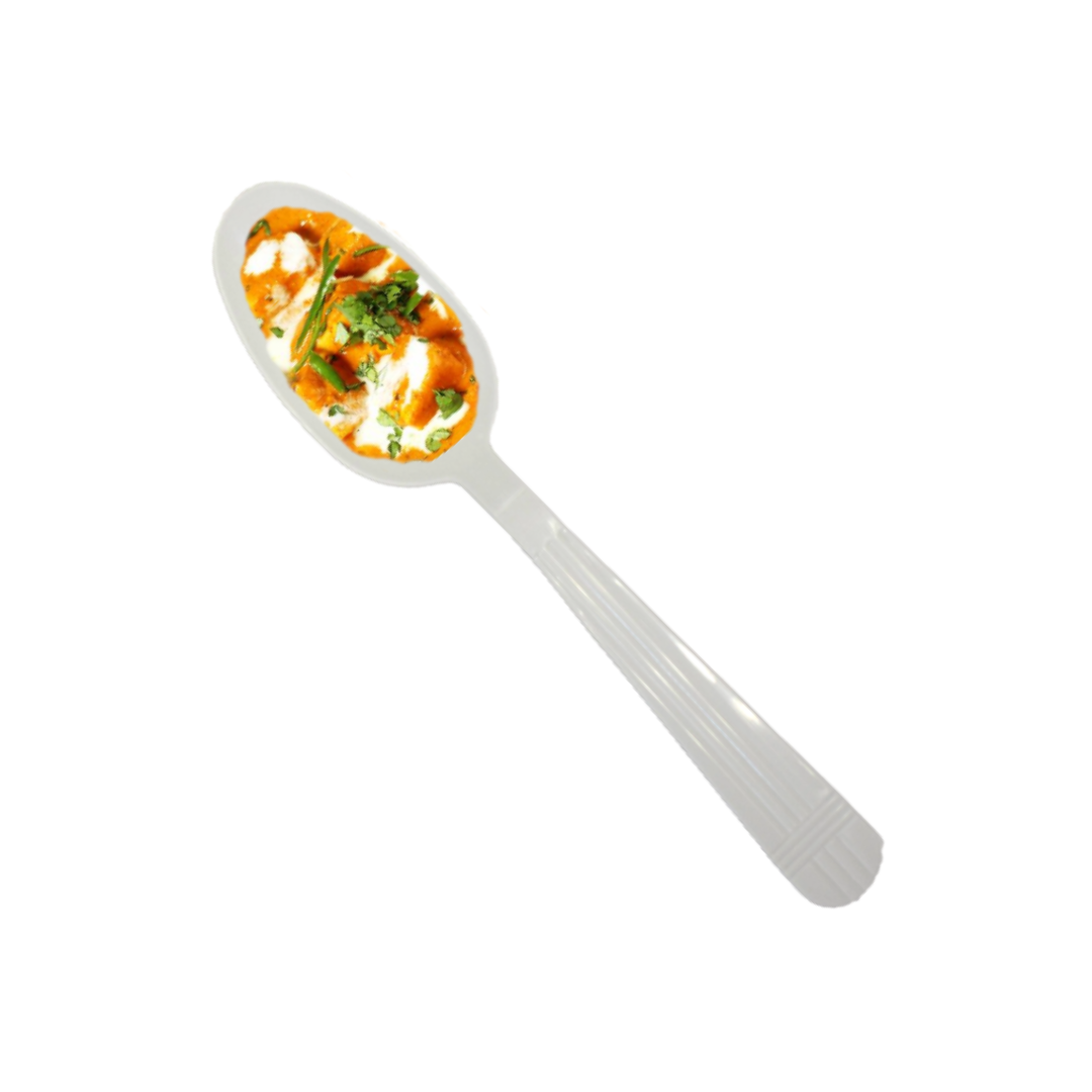 Disposable Plastic Spoon - White