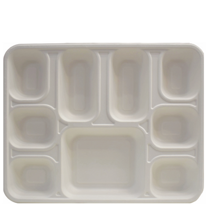 9 Compartment Biodegradable Party Thali Plates