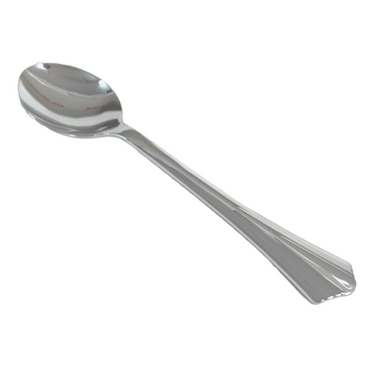 Disposable Plastic Spoon - Silver