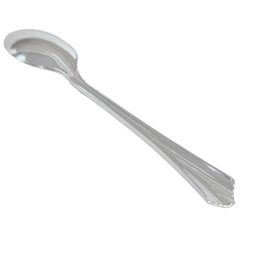 Disposable Plastic Spoon - Silver