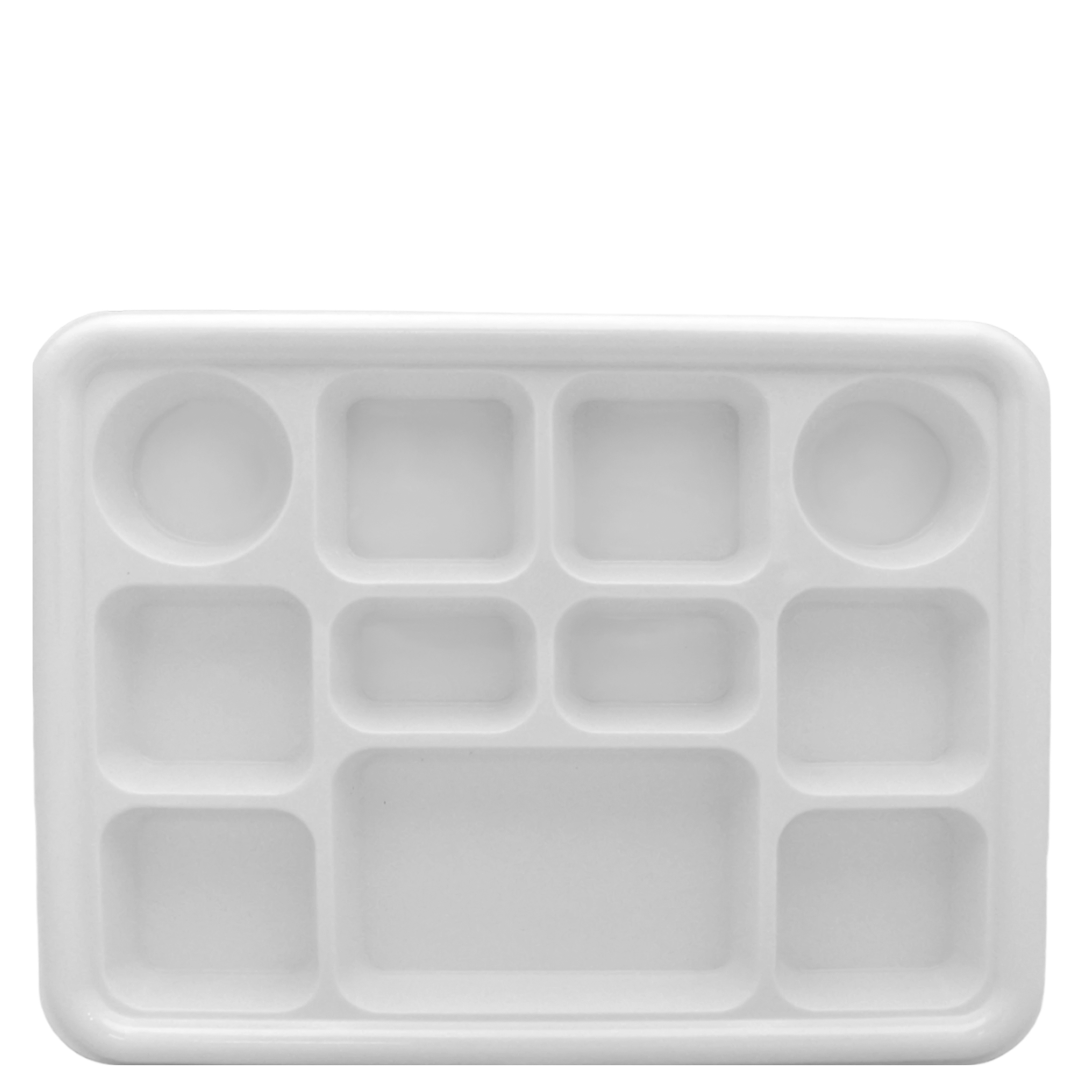 11 Compartment White Color Disposable Party Thali Plates