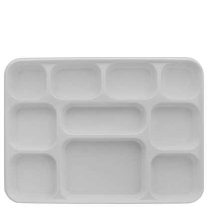 10 Compartment White Color Disposable Party Thali Plates