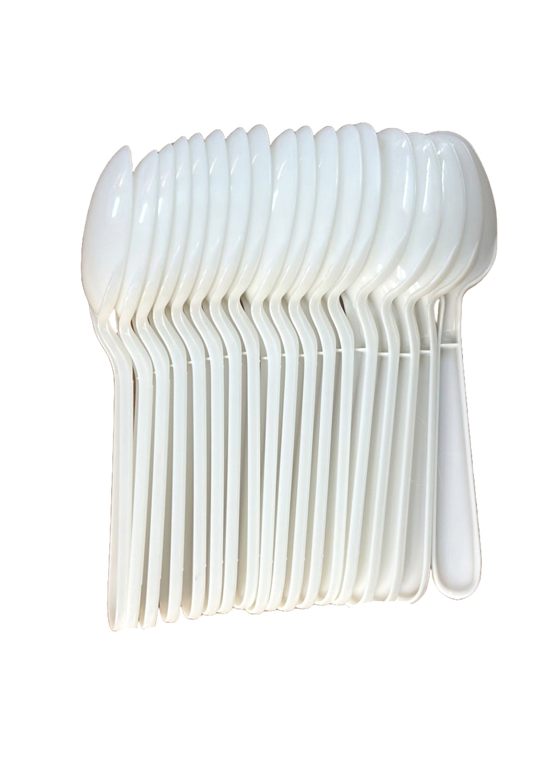 Disposable Plastic Spoon - White