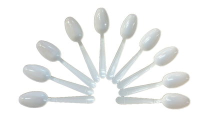 Disposable Plastic Spoon - White