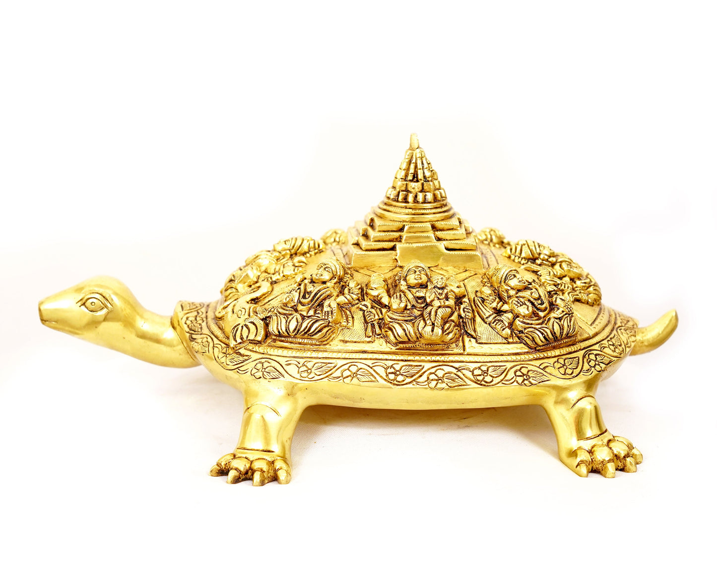 Kurma Murti vishnu Yantra Kurma Murti Brass Material Statue For Puja, Home Mandir, Gifts by Pooja Bazar 15 X 7 X 10 In