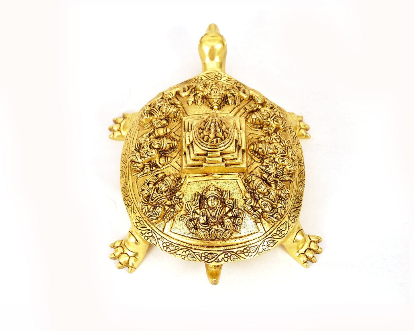 Kurma Murti vishnu Yantra Kurma Murti Brass Material Statue For Puja, Home Mandir, Gifts by Pooja Bazar 15 X 7 X 10 In