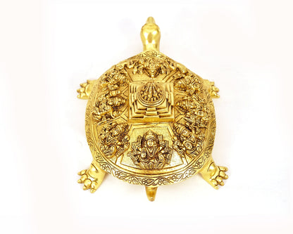 Kurma Murti vishnu Yantra Kurma Murti Brass Material Statue For Puja, Home Mandir, Gifts by Pooja Bazar 15 X 7 X 10 In