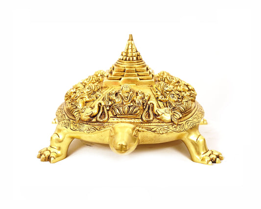 Kurma Murti vishnu Yantra Kurma Murti Brass Material Statue For Puja, Home Mandir, Gifts by Pooja Bazar 15 X 7 X 10 In