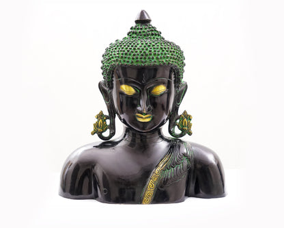 Lord Buddha Brass Statue - Buddha Idol Statue for Garden, Puja, Home Mandirs, Gifts by Pooja Bazar 4 X 10 X 9 In