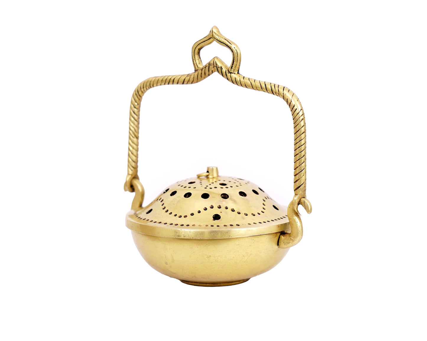 Brass Aarti Pooja hanging Dhoop Small Diya for Aarti, Home, Puja, Mandir, Gifts by Pooja Bazar 5.5 X 7 X 6.5 In