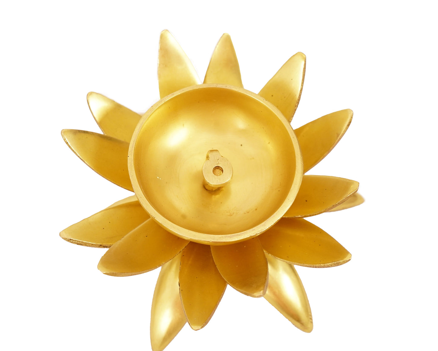 Aarti Pooja Small Lotus Diya Brass Material for Aarti, Home, Puja, Mandir, Gifts by Pooja Bazar 5.5 X 3 X 5.5 In