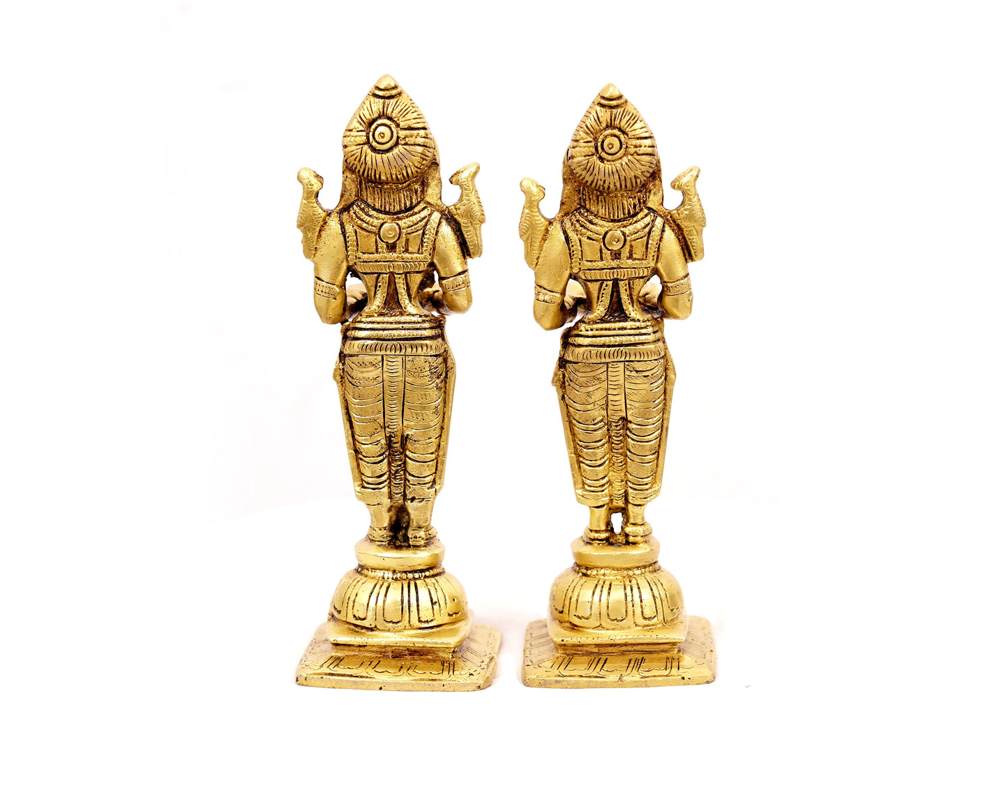 Riddhi Siddhi Brass Statue for Puja, Home Mandirs, Decor, Gifts, Showpiece by Pooja Bazar 2.5 X 7.5 X 2.5 In