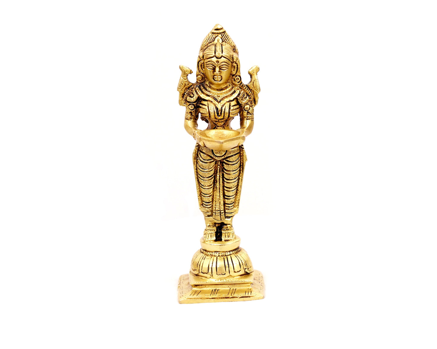 Riddhi Siddhi Brass Statue for Puja, Home Mandirs, Decor, Gifts, Showpiece by Pooja Bazar 2.5 X 7.5 X 2.5 In