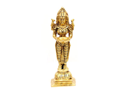 Riddhi Siddhi Brass Statue for Puja, Home Mandirs, Decor, Gifts, Showpiece by Pooja Bazar 2.5 X 7.5 X 2.5 In