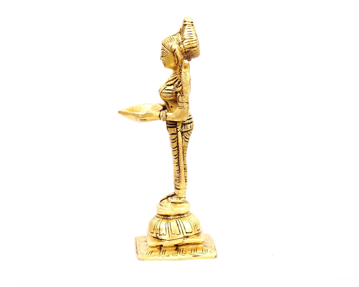 Riddhi Siddhi Brass Statue for Puja, Home Mandirs, Decor, Gifts, Showpiece by Pooja Bazar 2.5 X 7.5 X 2.5 In