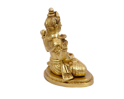 Shri Krishna with sudarshan chakra Brass Statue for Puja, Home Mandirs, Gifts, Showpiece by Pooja Bazar 3.5  X 5.5 X 5 In